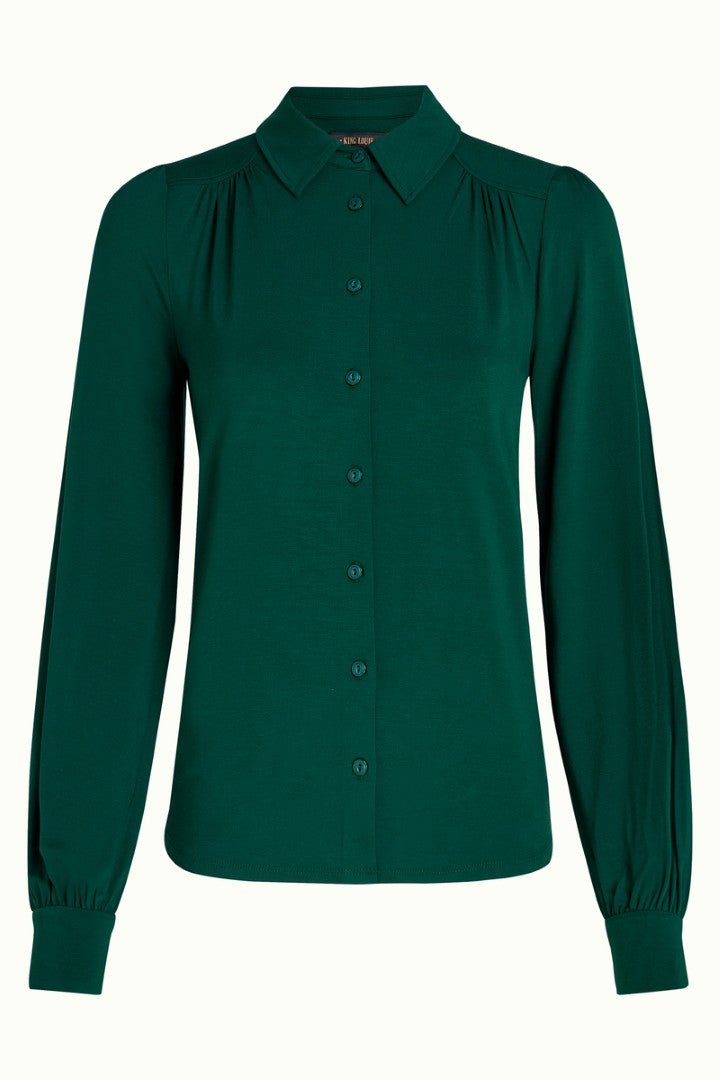 Blusa Carina Viscosa Light Botanical Green - Olokuti