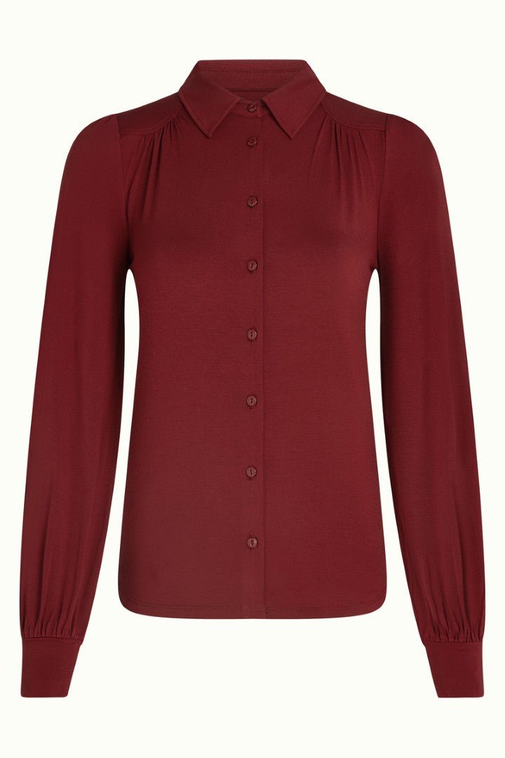 Blusa Carina Viscosa Light Rhubarb Red - Olokuti