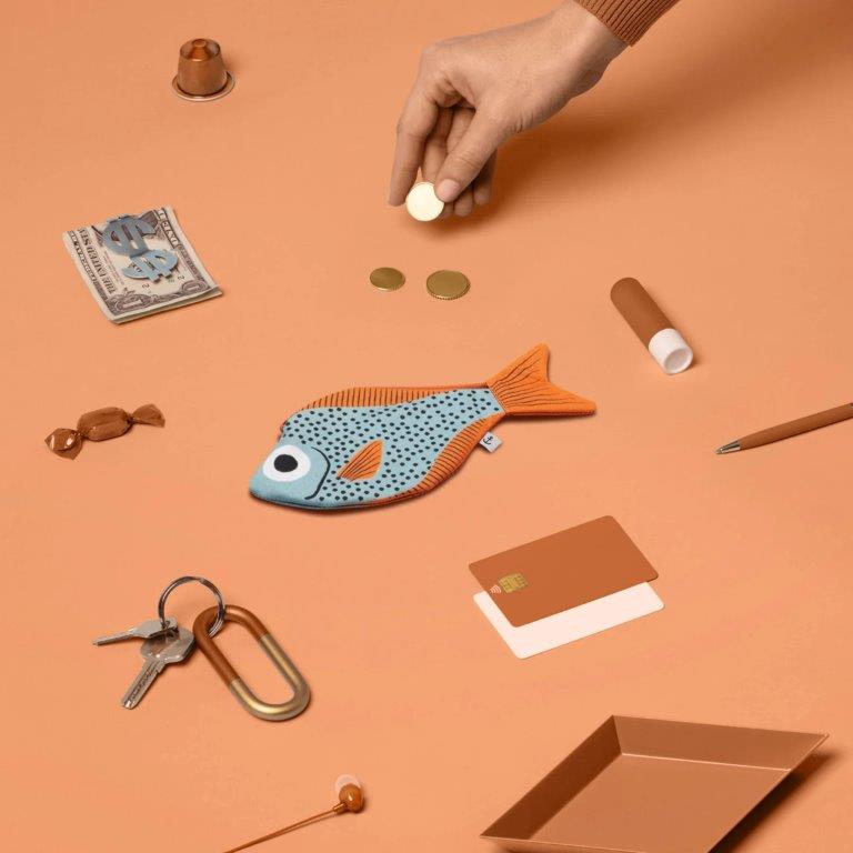 Bolso o llavero Sweeper Fish (Barrendero) Aqua - Olokuti