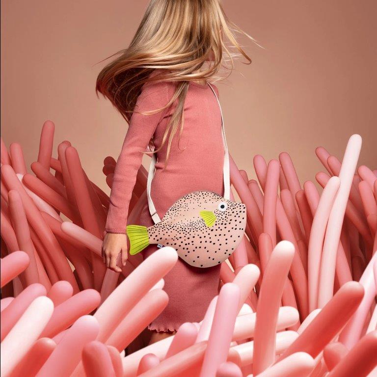 Bolso pequeño Pufferfish (Pez Globo) Rosa - Olokuti
