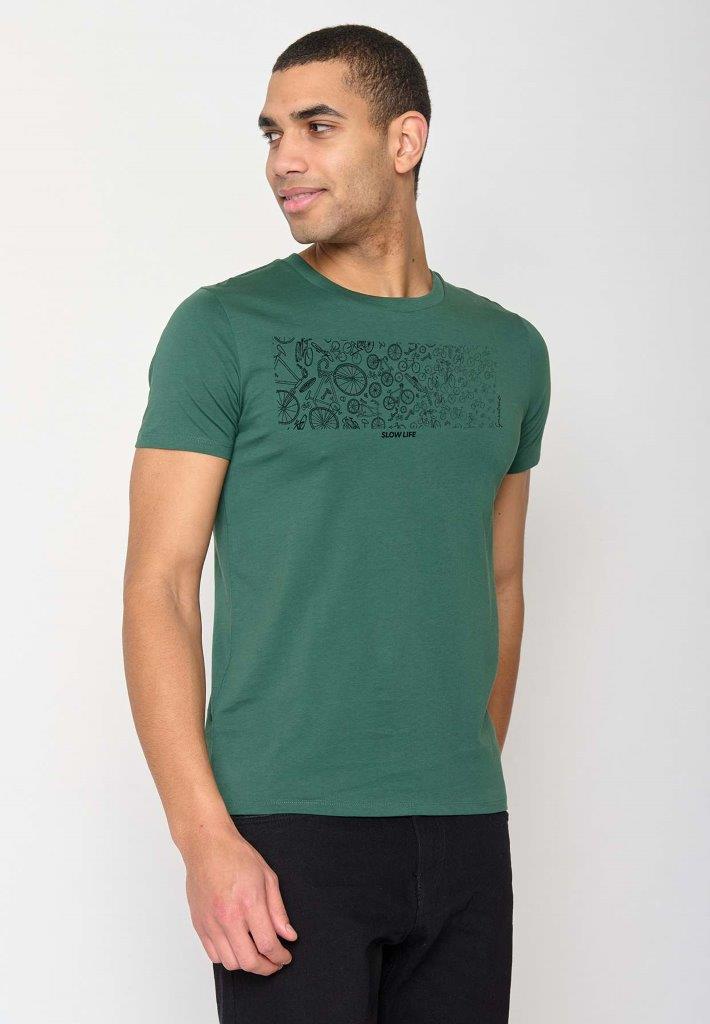 Camiseta Guide Bike Slow Verde botella - Olokuti