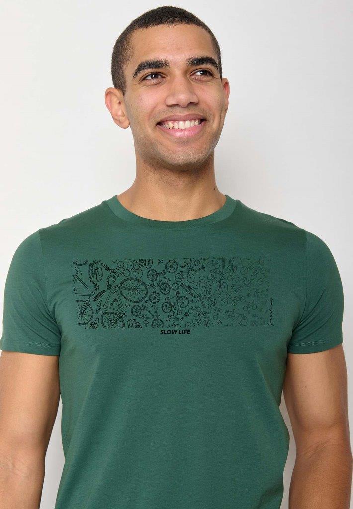 Camiseta Guide Bike Slow Verde botella - Olokuti