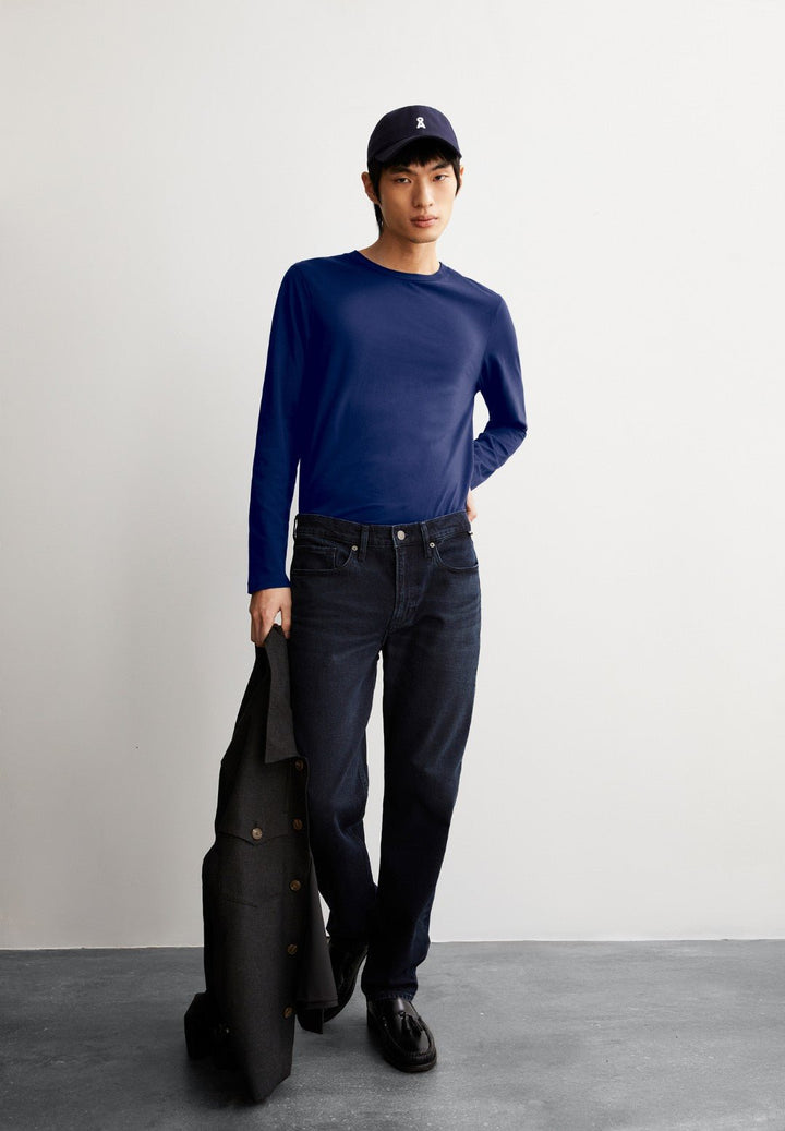 Camiseta manga larga JAAMES LONGSLEEVE Blue noon - Olokuti