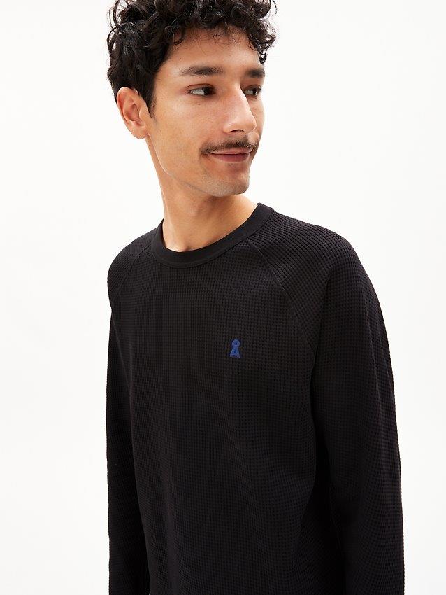 Camiseta m/l JOSUAA WAFFLE Negro - Olokuti