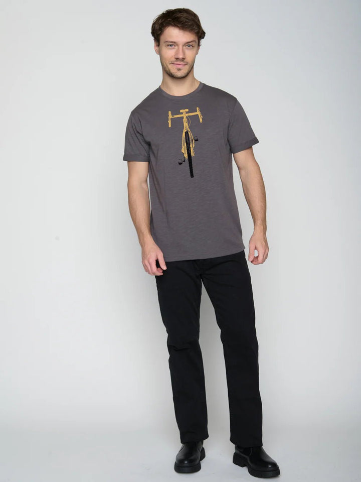 Camiseta Roll Bike Front Stamp Antracita - Olokuti