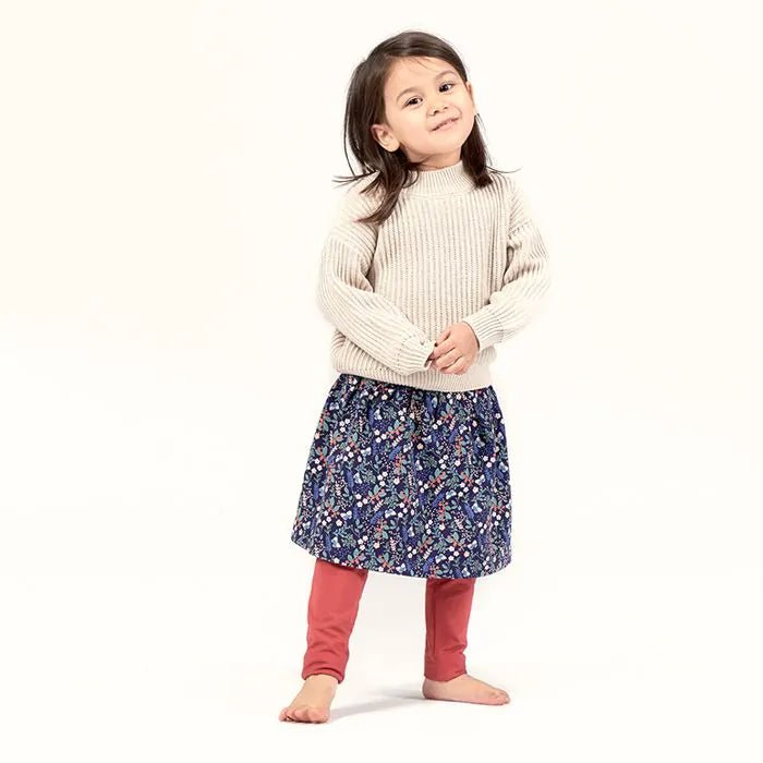 Falda MALIA Ditsy Flower Azul marino - Olokuti