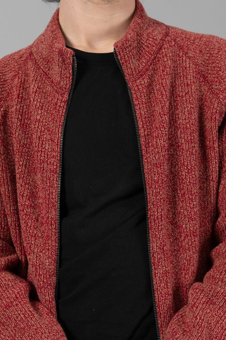 Jersey con cremallera Marcelinus Clásica Rojo - Beige - Olokuti