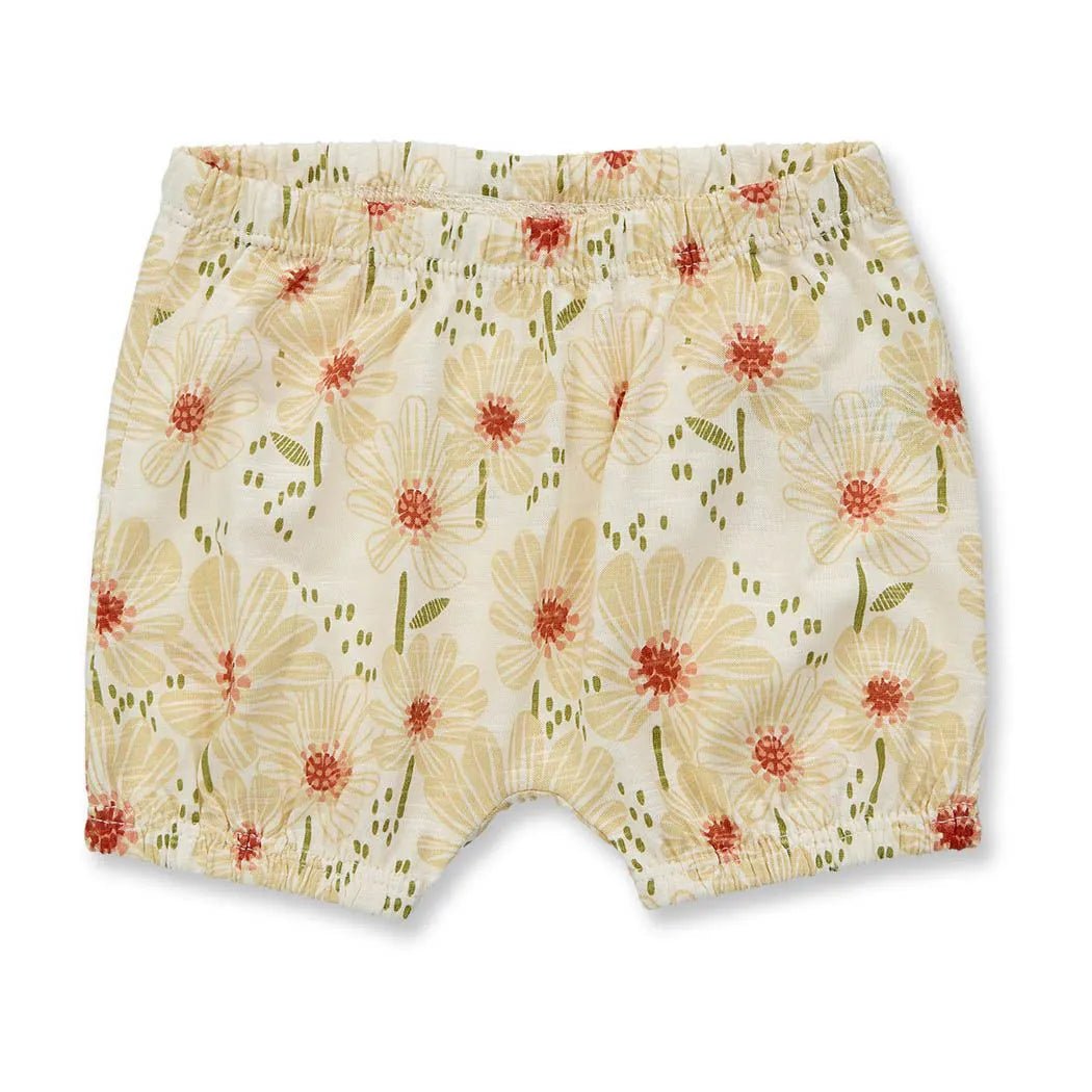 Pantalones cortos MAYA Flores Eggshell - Olokuti