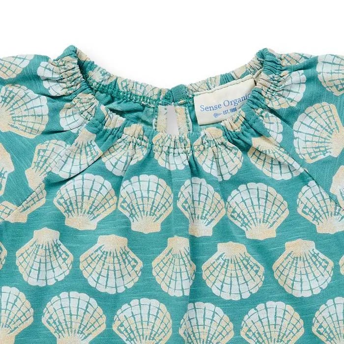 Pelele Bebé LUA Conchas Sea green - Olokuti