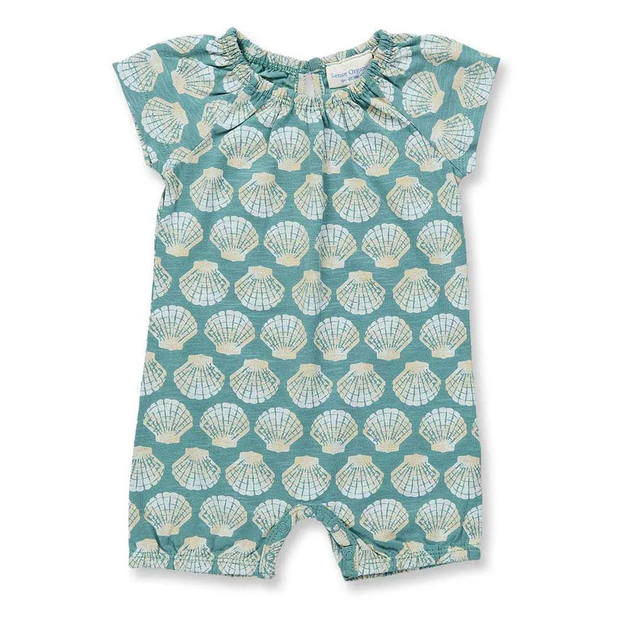 Pelele Bebé LUA Conchas Sea green - Olokuti