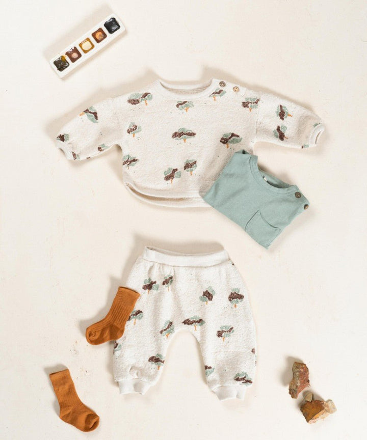 Sudadera Jersey estampada Pencil Árboles colores - Olokuti