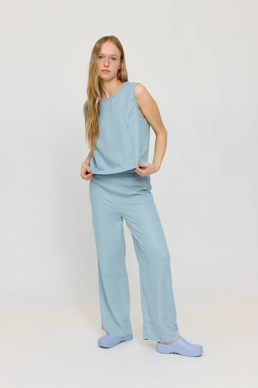 Top Denim Azul claro lavado - Olokuti