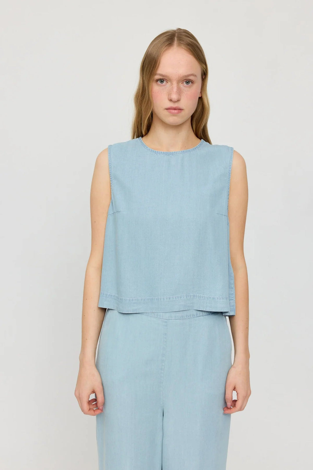 Top Denim Azul claro lavado - Olokuti