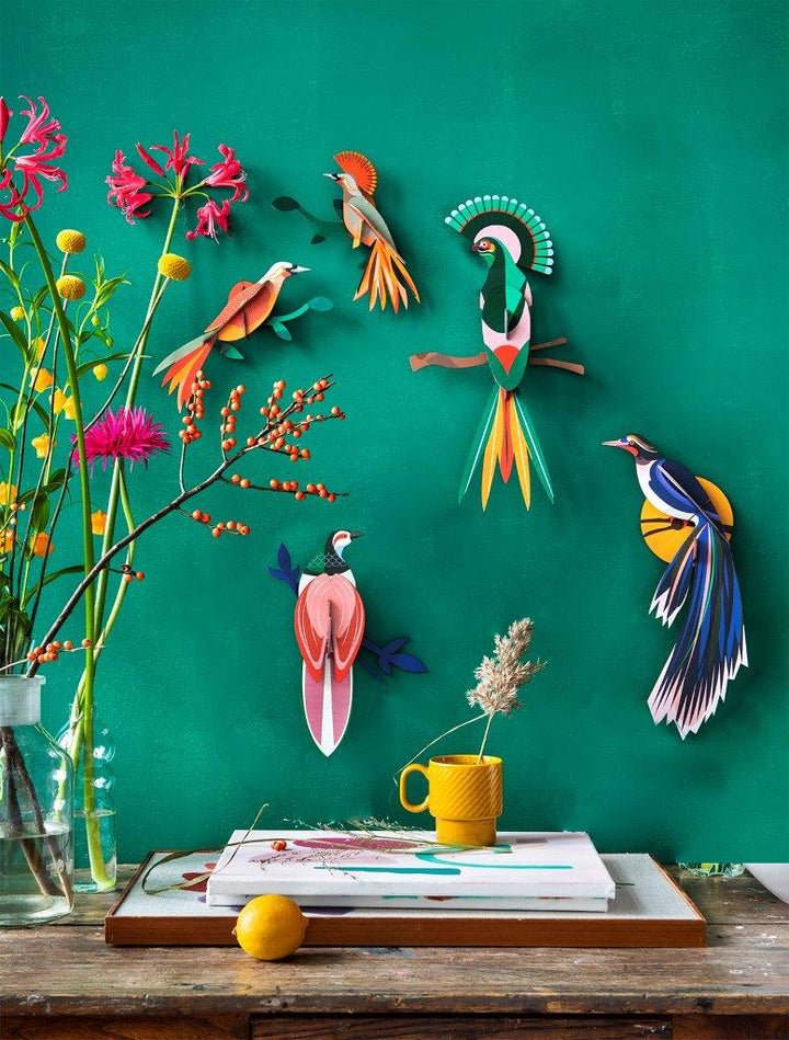 Ave del Paraíso Pájaros Arte Floral - Olokuti