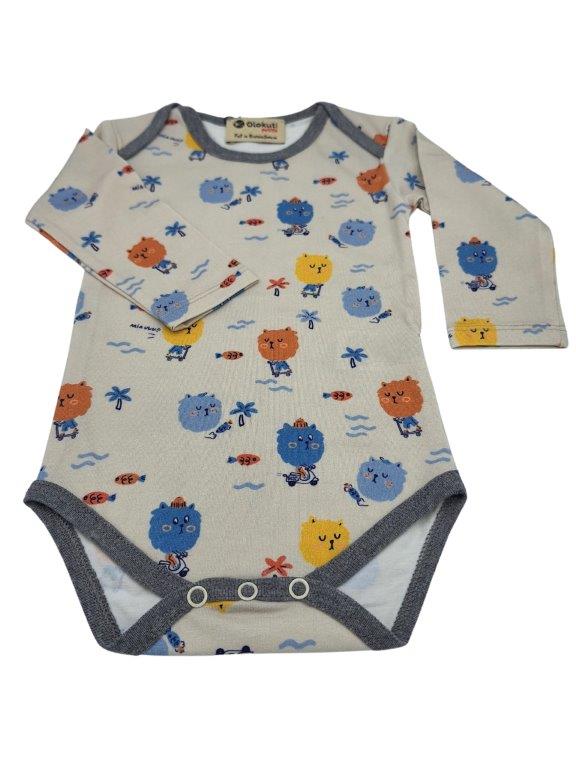 Body m/l Gris - Gatos multi - Olokuti