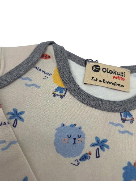 Body m/l Gris - Gatos multi - Olokuti