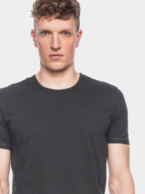 Camiseta hombre algodón orgánico Olek Antracita - Olokuti