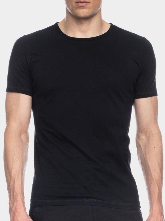 Camiseta hombre algodón orgánico Olek Negro - Olokuti
