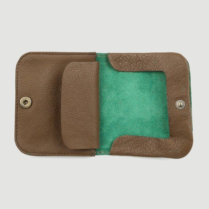 Cartera Piel Batur Verde Teka - Olokuti