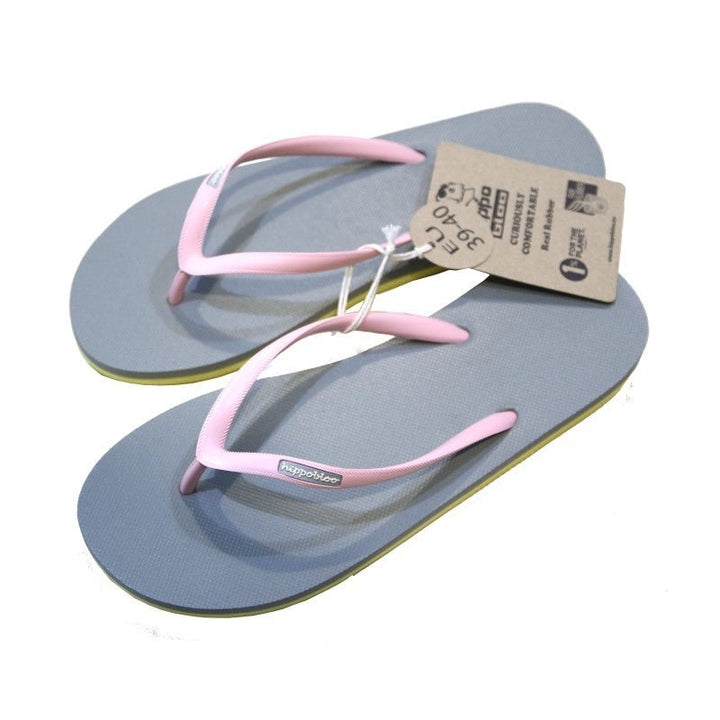 Chanclas Mujer YOYAGARTA Gris-amarillo pastel - Rosa - Olokuti