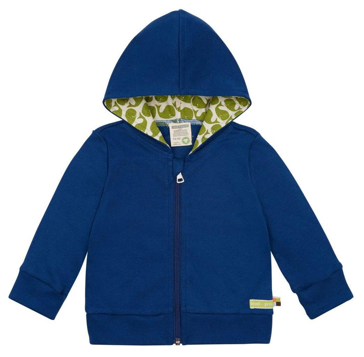 Chaqueta ligera con capucha Interlock Ultramarino - Olokuti