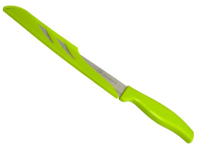 Cuchillo de pan, inox/bioplástico, 32cm, verde - Olokuti