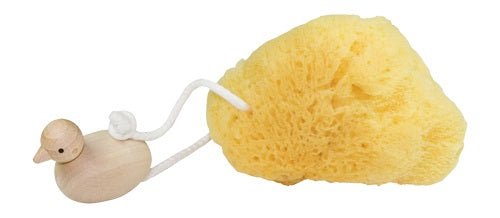 Esponja natural de baño para bebés con patito - Olokuti