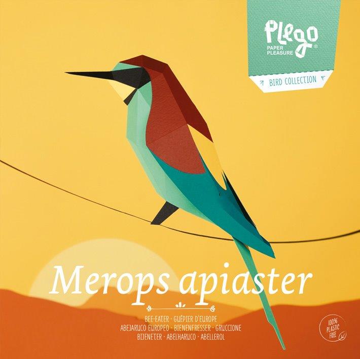 Figura de papel 3D - Abejaruco / Merops apiaster - Olokuti