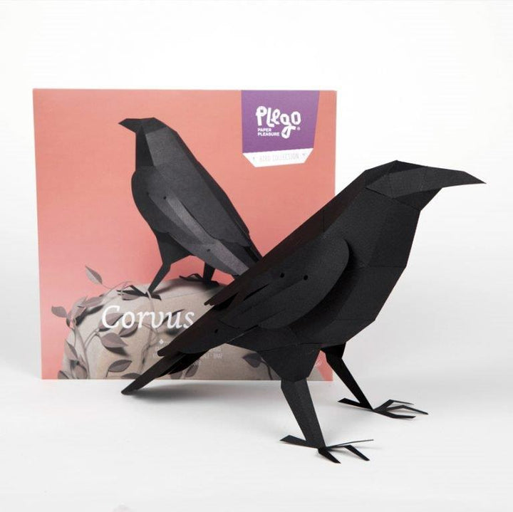 Figura de papel 3D - Cuervo / Corvus corax - Olokuti