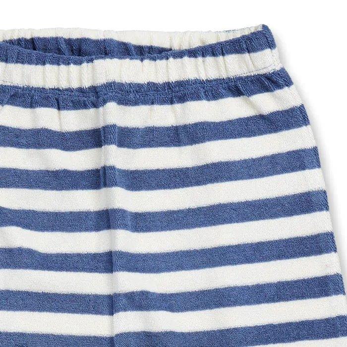 Pijama Terry LONG JOHN RETRO Rayas Azul acero y Perro - Olokuti