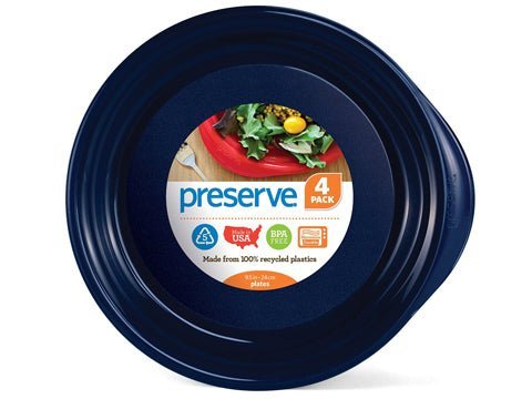 Platos diario azul 24,1 cm.Set de 4 uds. - Olokuti