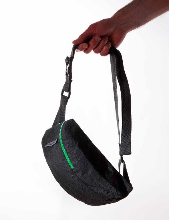 Riñonera Urbanauta U7 Negra cremallera colores - Olokuti