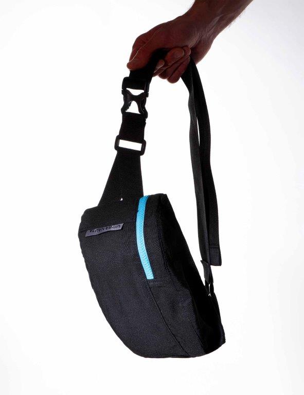 Riñonera Urbanauta U7 Negra cremallera colores - Olokuti