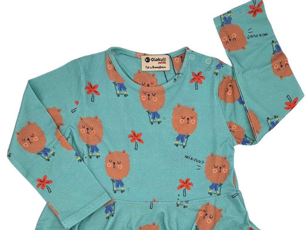 Vestido Vuelo Menta - Gatos - Olokuti