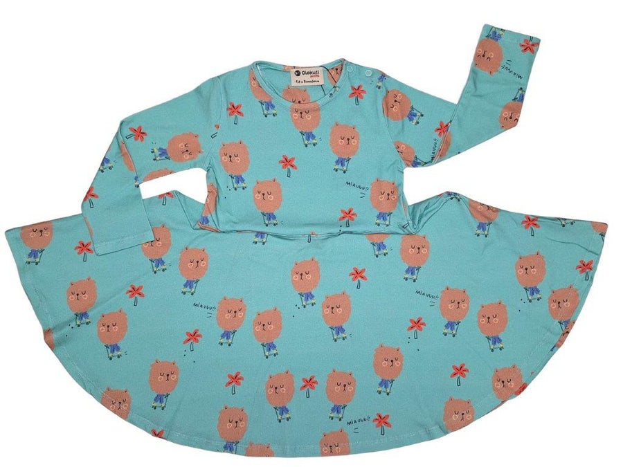 Vestido Vuelo Menta - Gatos - Olokuti