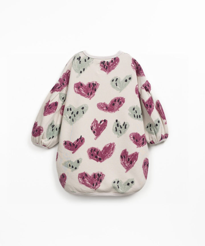 Vestido Felpa estampada Rosa