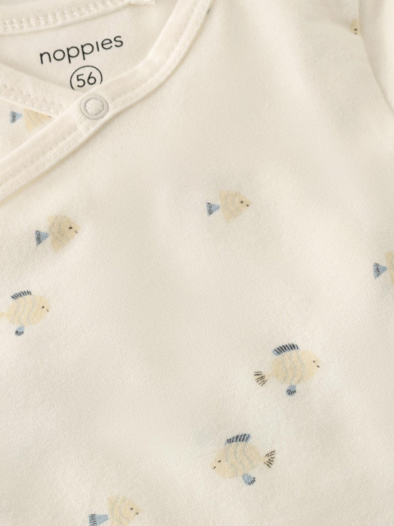 Body cruzado manga corta AOP Egret Peces