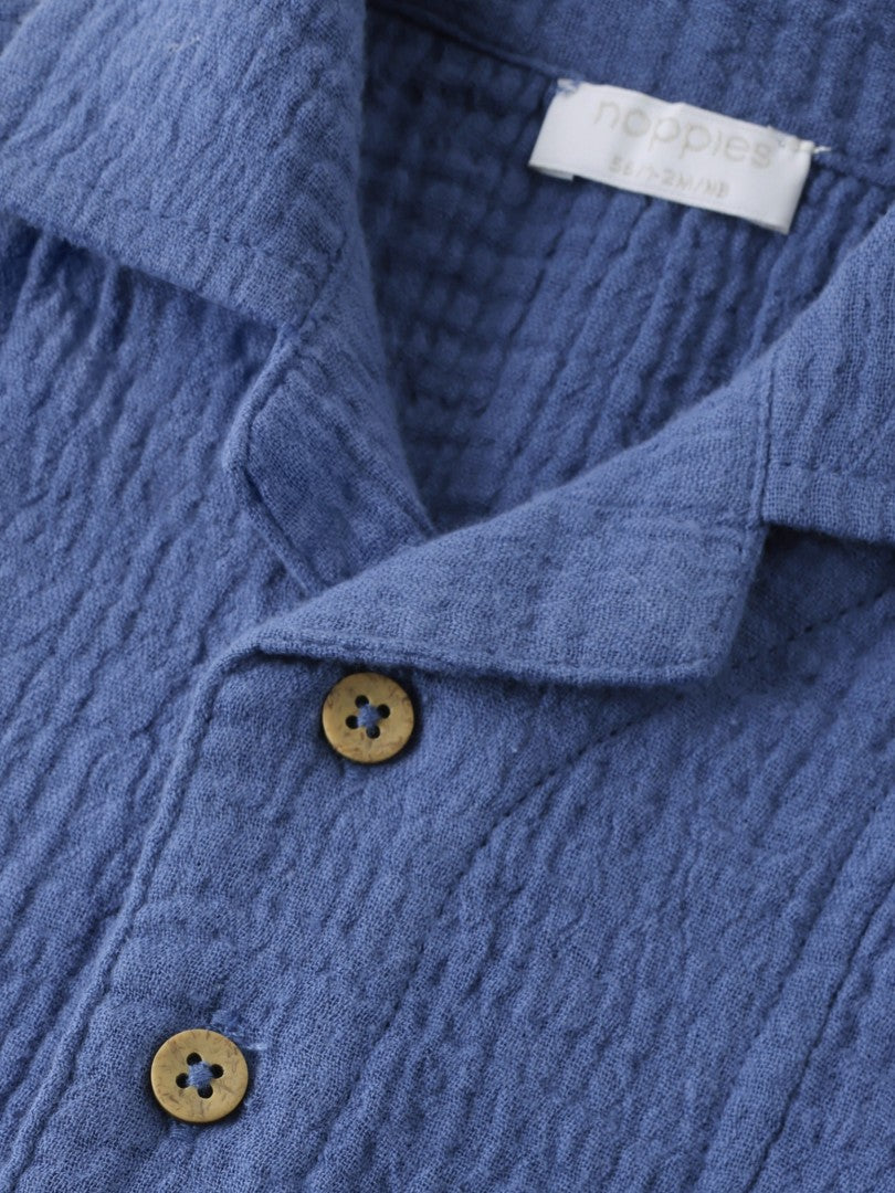 Camisa m/c Gray blue