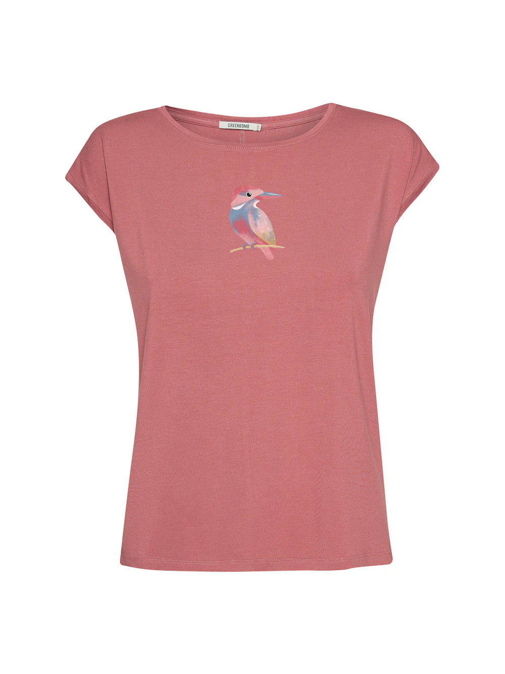 Camiseta Timid Bird Look Dark rose