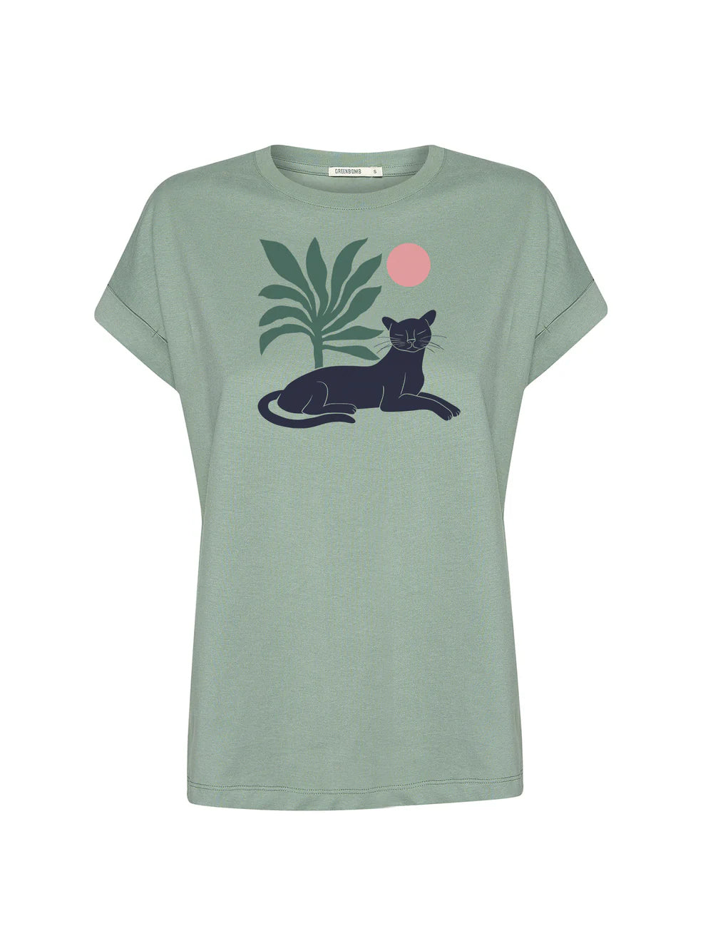Camiseta Loony Panther Leaves Pale green