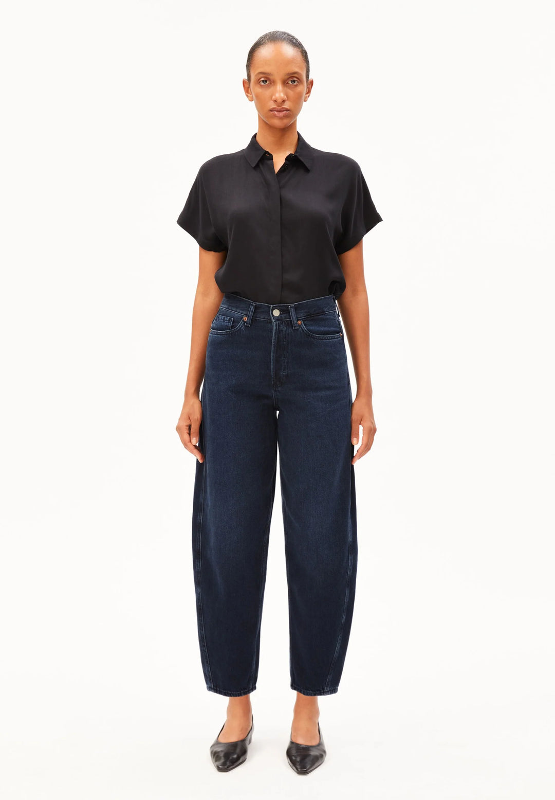 Jeans Barrel Leg Fit BAARLY HIGH WAIST BARREL JEAN Fluid ink