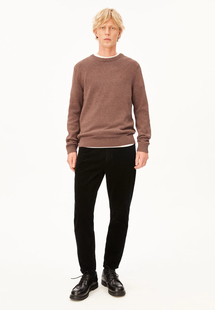 Jersey punto ALVAARIO KNIT SWEATER Earthshade-dark Earth-oatmilk