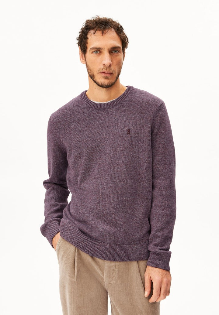 Jersey punto ALVAARIO KNIT SWEATER Velvet red-moonlit Lilac-dusty moon