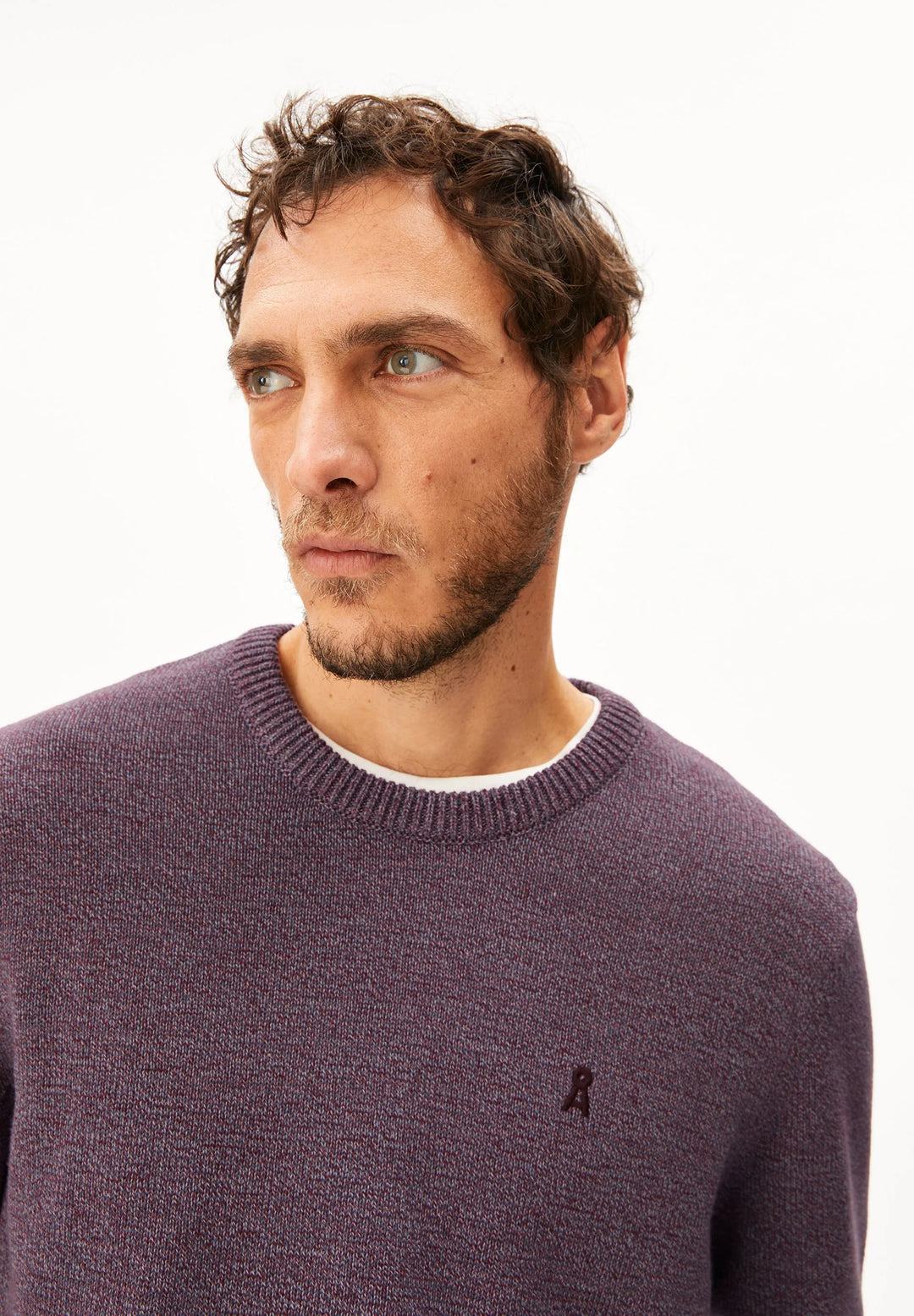 Jersey punto ALVAARIO KNIT SWEATER Velvet red-moonlit Lilac-dusty moon
