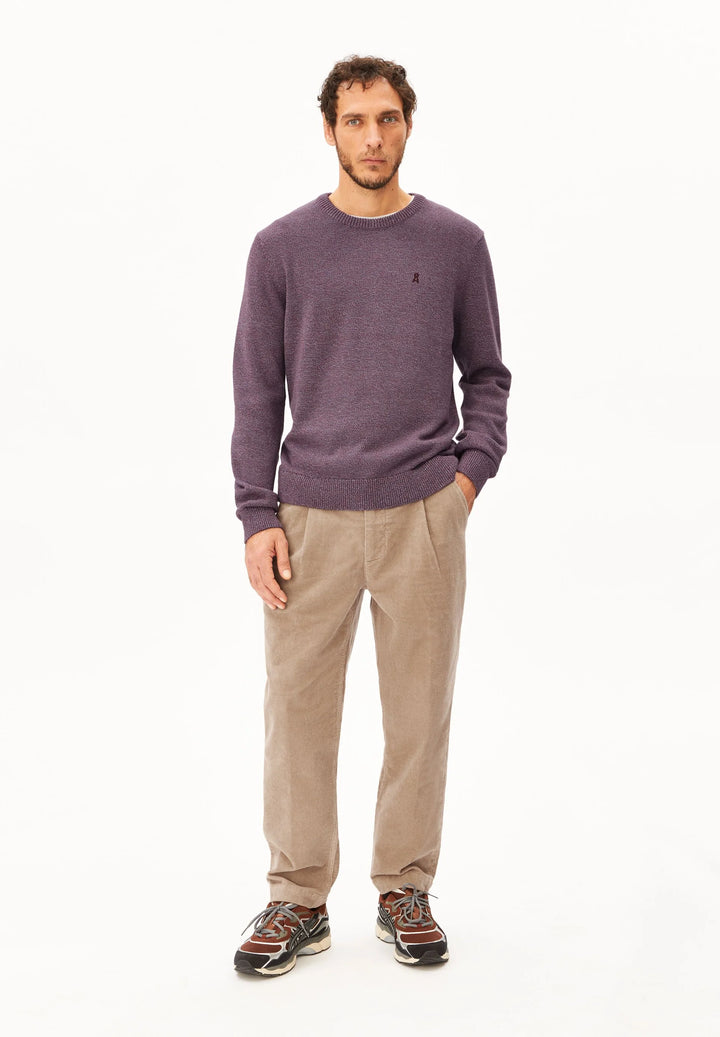 Jersey punto ALVAARIO KNIT SWEATER Velvet red-moonlit Lilac-dusty moon