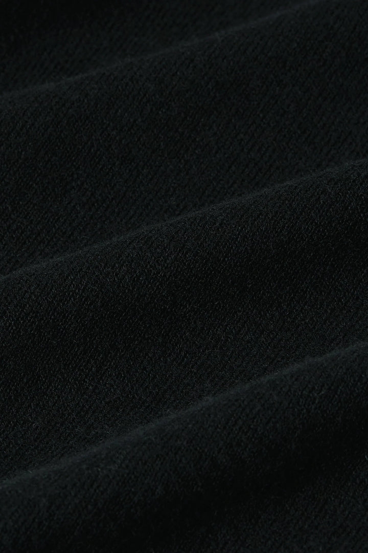 Cardigan V Raglan Cocoon Negro