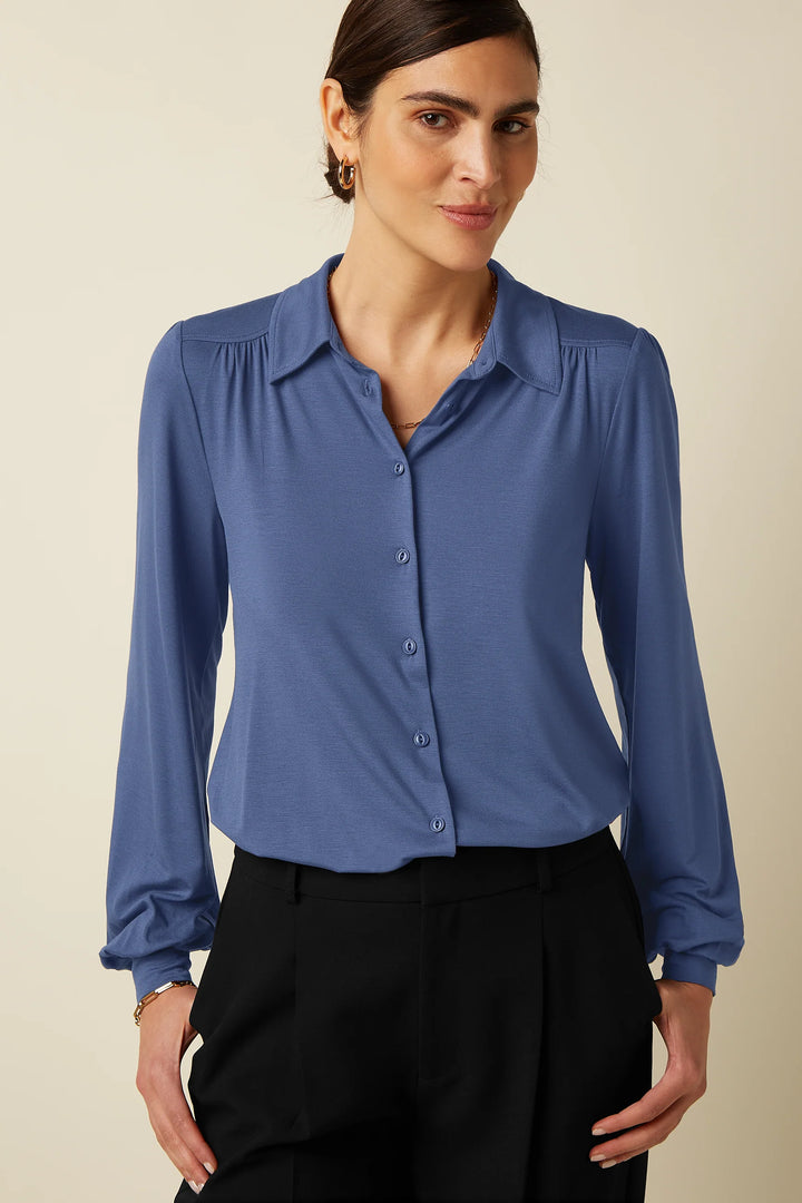 Blusa Carina Light Shadow Blue
