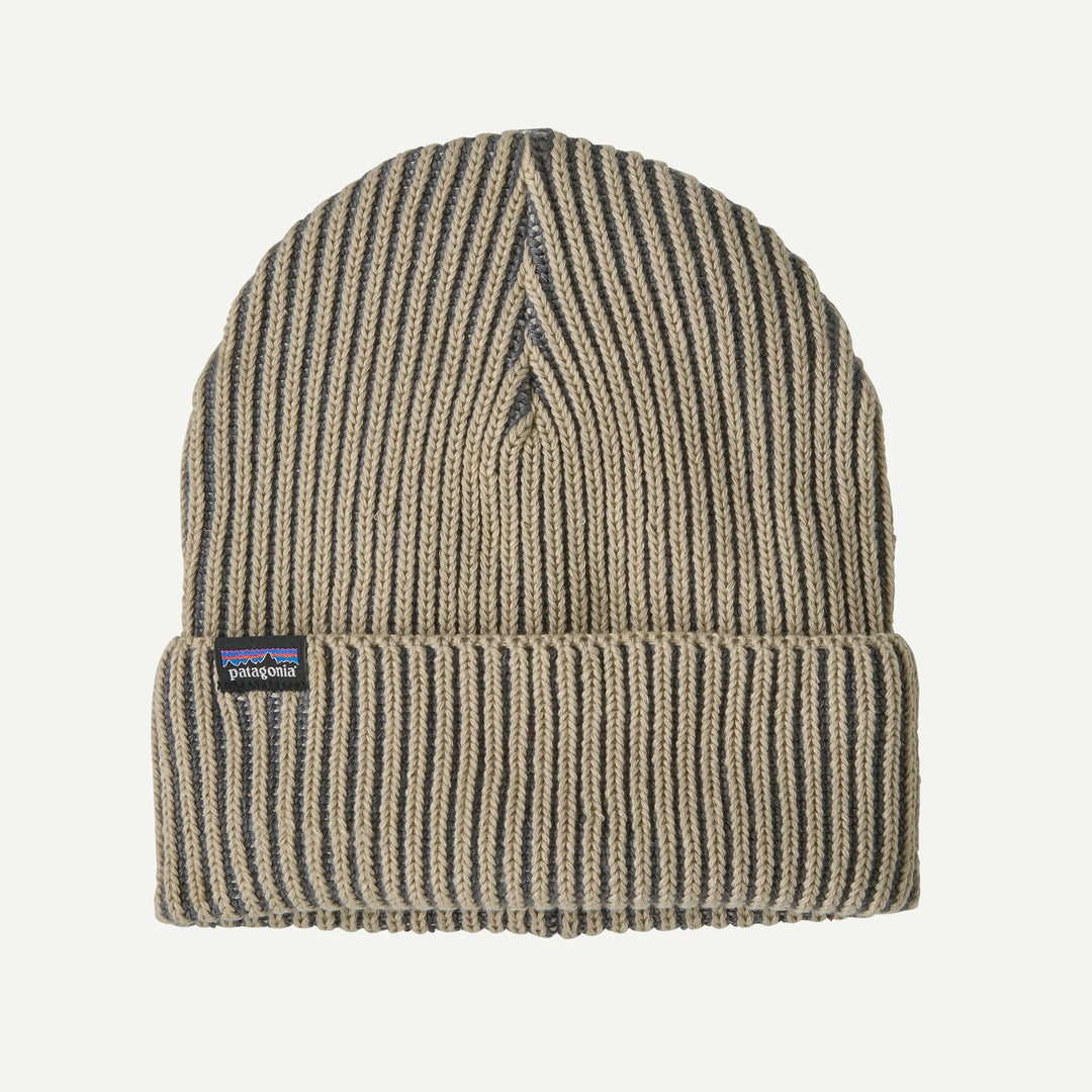 Gorro Fishermans Rolled Beanie Rayas contraste Weathered Stone