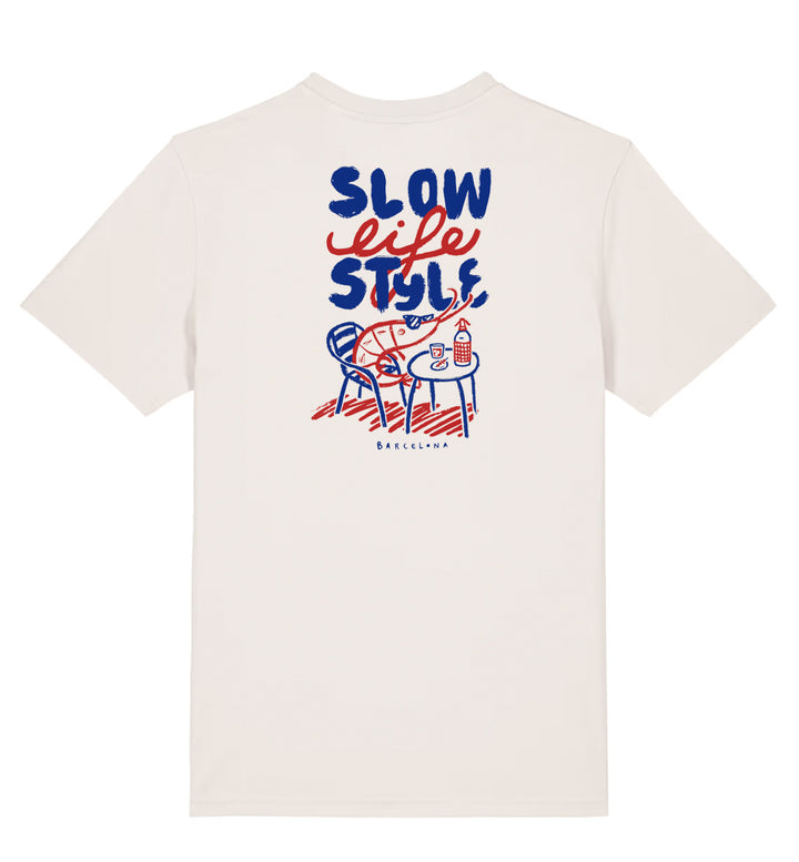 Samarreta Unisex Slow Life Style Vintage white