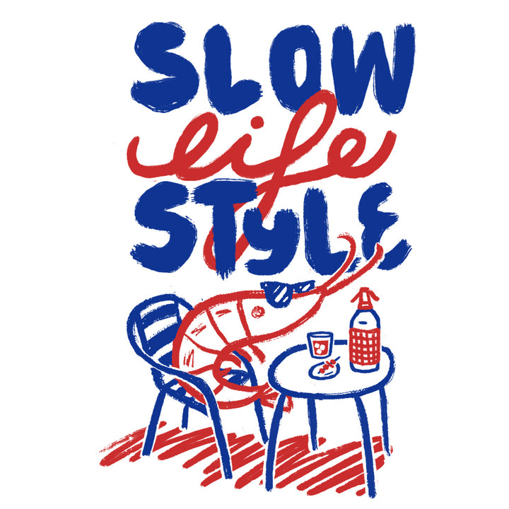 Samarreta Unisex Slow Life Style Vintage white